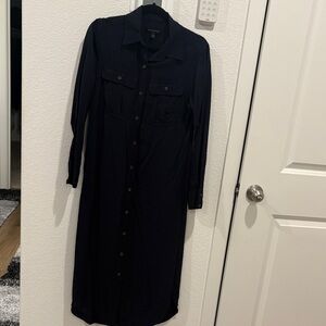 Banana Republic Navy Long Sleeve Dress